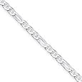 Sterling Silver 3.75mm Figaro Anchor Chain - 18 Inch - Lobster Claw