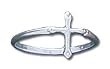 Solid Sterling Silver Cross Light Ring