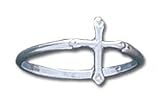 Solid Sterling Silver Cross Light Ring