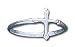 Solid Sterling Silver Cross Light Ring