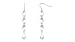 Dangling Oval Discs and Tear Drop Earrings Sterling Silver
