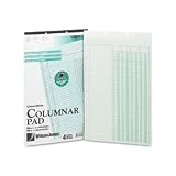 Top Punched Columnar Pad, 8 1/2 x 14, Four 8 Unit Columns, Ruled One Side (WLJG7104A)