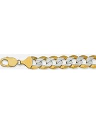 13mm White Pave Light Flat Cuban Chain 22"