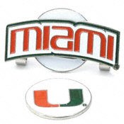 Miami Hurricanes Hat Clip Golf Ball Marker