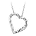 10kt. White Gold, 1/20 ct. Diamond Heart Pendant