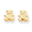 Sardelli - 14kt Gold Polished Teddy Bear Post Earrings