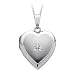 14kt. White Gold, Diamond Accent Locket