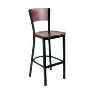 Richardson Solid Wood Back Series - 30 Bar Stool: Mahogany by KegWorks