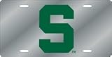Michigan State Spartans Silver Laser Cut License Plate - SET OF 6 - Sports Merchandise