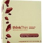 thinkThin Protein Bar, Chocolate Espresso, 2.1-Ounce Bars (Pack of 10)