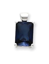 Sterling Silver Blue CZ Pendant