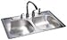 Kindred 22-by-33-Inch Double Bowl Drop-In Stainless Steel Kitchen Sink #DS804