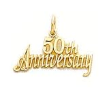 Jewelry : Charm - 10kt Gold 50th Anniversary Charm
