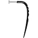 14 Gauge Black Stainless Steel Cut Talon Labret - 3/8"