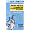 Fahrradkarte M�nchen Nordost, Freising, Erding, Petershausen, Markt Schwaben. 1:40000