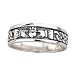 Sterling Silver Mens Oxidised Claddagh Band - Made in Ireland