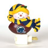 San Diego Chargers 5" Snowman Night Light - NFL Football