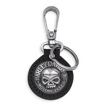 Click here to buy Harley Davidson Skull Key Fob. Top-grain leather. 99443-06V.