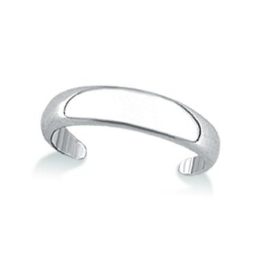 Polished Toe Ring - 10K White Gold