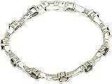 Present for Girls - Link Bracelet Sterling Silver and Garnet Gemstones (brclt133) by ShalinCraft