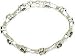 Jewelry : Present for Girls - Antique Jewelry Link Bracelet Sterling Silver and Garnet Gemstones Indian-Style (brclt133)