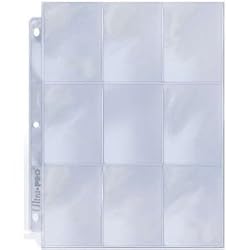 25 Ultra Pro 9 Pocket Page Protectors Fits 3-Ring Binder for Baseball and Other Sports Cards!