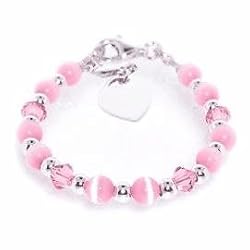 My First Baby or Childs Bracelet - Pink with Swarovski Crystal