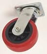 Industrial Grade 1ULK1 Swivel Caster, 5 In, 750 Lb, Polyurethane
