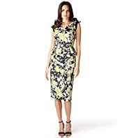 Per Una Cotton Rich Floral Peplum Shift Dress