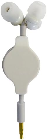 Kokopa HF-RETR-WHITE Extra Small Retractable Stereo Earbuds with 3.5mm Jack and Extra Multi Sized Eargels, White