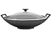Le Creuset L25W3-36-2 Black Matte Wok with Glass Lid 14.25-in.