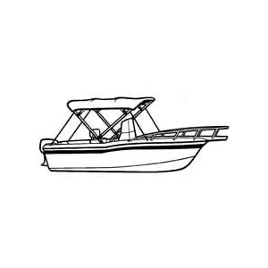 Carver 4 Bow Complete Bimini Top 8 Foot With Matching Zippered Storage Boot Sunbrella Acrylic by Boat Cover Accessories