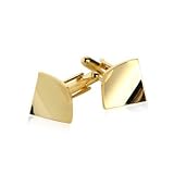 Artistic Designer Gold Curled Cufflinks with Presentation Box