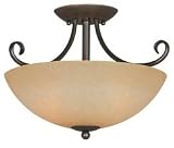 Hardware House 543769 Berkshire 14-1/2-Inch by 10-Inch Ceiling Light Fixture, Oil Rubbed Bronze