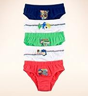 5 Pack Younger Boys Pure Cotton Mike The Knight Slips