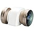 4-IN-1 olloclip for iPhone 5/5s/SE : Fisheye, Wide-Angle, 2 Macros. Color: Gold Lens/White Clip