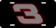 Dale Earnhardt Black Laser Cut License Plate - SET OF 6 - Sports Merchandise