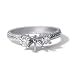 .25CT Princess Cut Diamond Hand Engraved Semi Mount in Platinum - Size 0