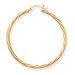 Jewelry : 14k Polished 3mm Twisted Hoop Earrings