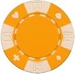 Clay Composite Card Suited Poker Chips 25 11.5 gram Yellow Poker Chips