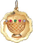 Tree of Life in Round Shadow Box, 14K Gold Charm