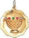 Tree of Life in Round Shadow Box, 14K Gold Charm