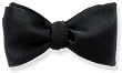 Black Charmeuse silk crepe/satin bow tie