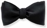 Black Charmeuse silk crepe/satin bow tie