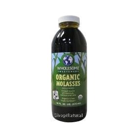 Molasses, Unsulfured, Plastic Bottle, Organic, 16 oz.