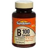 Vitamin B100 Complex Tablets Timed Release,Sundown-60