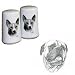 Bull Mastiff Small Salt and Pepper Shakers, Porcelain by Rosalinde (3')