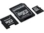 Kingston 8 GB microSDHC Class 4 Flash Memory Card with SD and miniSD Adapters SDC4/8GB-2ADP