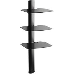 OmniMount Tria 3 Shelf Wall System, Black
