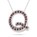 Initial Pendant - 0.26 Ct Red Diamond \'Q\' Initial Pendant